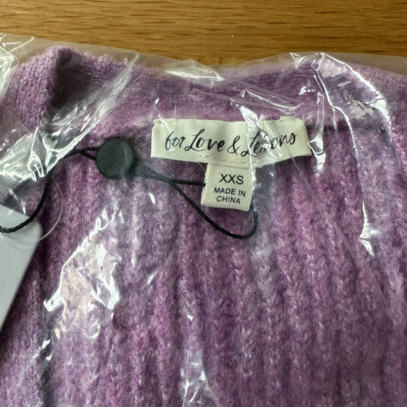 FOR LOVE & LEMONS x victoria secret emery knit crop cardigan XXS - Picture 5 of 5